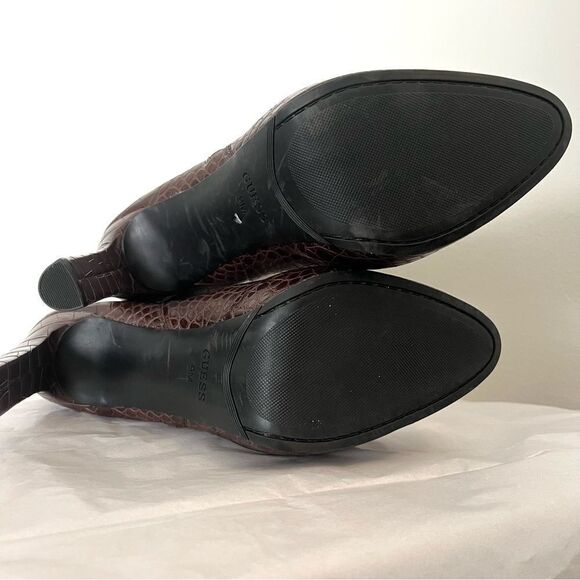 Guess Women’s Dejah 2 Side Zip Heeled Boots in Brown Size 9 NWOB - Picture 10 of 11